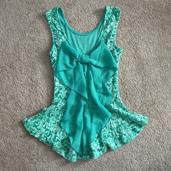 Kids Aqua Lace One Piece - Picture 2 of 3